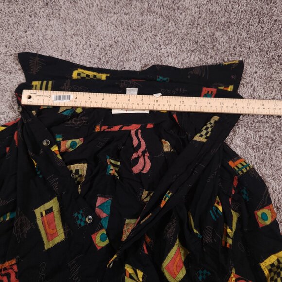 Haupt Short Sleeve Button Shirt Mens 42-L 16.5 Abstract Geometric Artsy - Picture 6 of 16